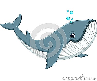 Cute whale cartoon Vector Illustration