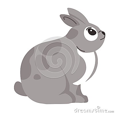 Cute wild hare personage portrait, rabbit vector Vector Illustration