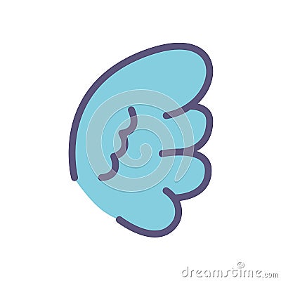 Cute wings isolated icon Vector Illustration