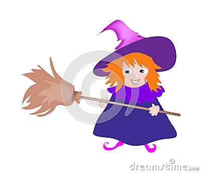 Cute Witch Icon Stock Photo