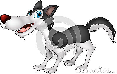 Cute wolf cartoon Cartoon Illustration