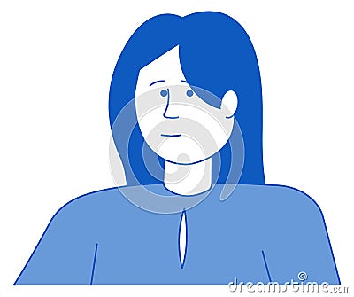 Woman face portrait. Generic app profile picture Stock Photo