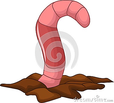 Cute worm cartoon Stock Photo