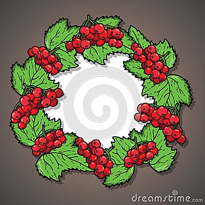 Cute wreath. Vector Illustration