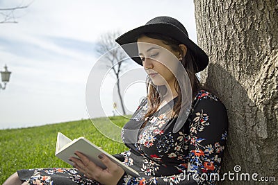 Beautiful woman spending time outdoor Stock Photo