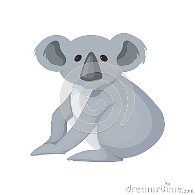 Cute zebra coala face. Vector Illustration Vector Illustration