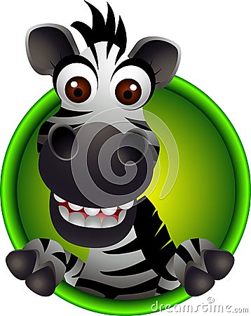 Cute zebra head cartoon Cartoon Illustration