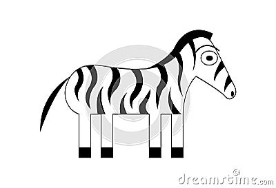 Cute zebra illustration Vector Illustration
