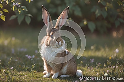 Cuteness Overload: Adorable and Charming Rabbit Stock Photo