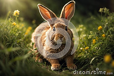 Cuteness Overload: Adorable and Charming Rabbit Stock Photo