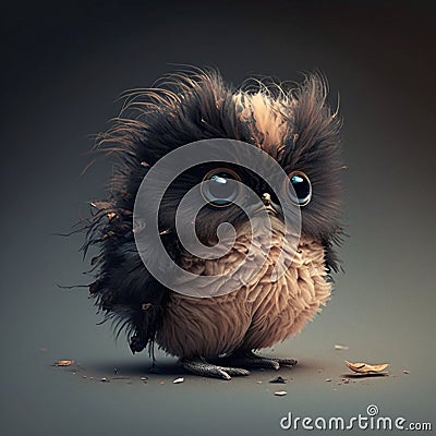 The cutest creature in the world, concept art, modern art, AI Generated Cartoon Illustration