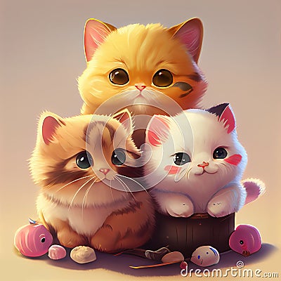 cutest kittens in the world catjitsu Stock Photo
