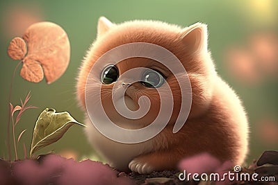 Cutest Thing in the World, concept art, modern art, AI Generated Cartoon Illustration