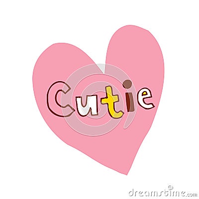 Cutie heart Vector Illustration