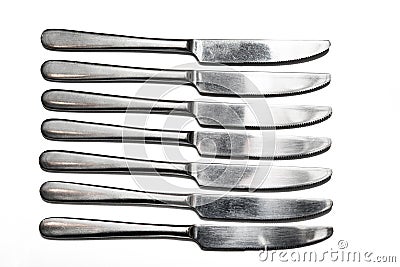 Cutlery, forks, knives Stock Photo