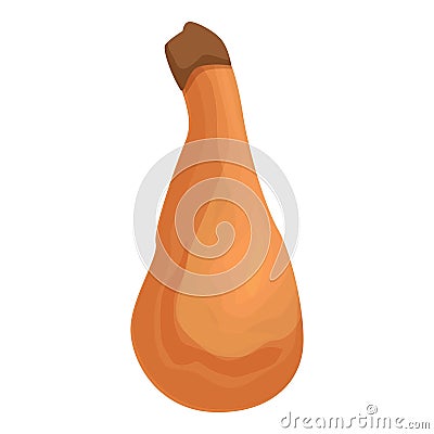 Cutlery jamon icon cartoon vector. Food pig meat Vector Illustration