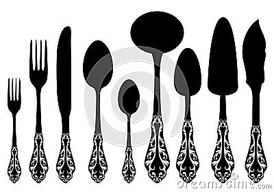 Cutlery set, Vector Illustration