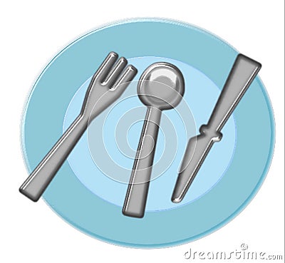 Cutlery set Stock Photo
