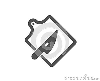 Cutting board icon. Cutlery sign. Cooking knife. Vector Vector Illustration