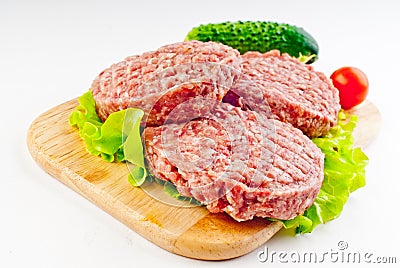 Cutlet for a hamburger Stock Photo