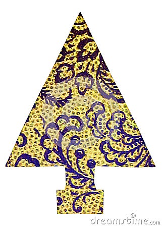 A cutout picture of a Christmas tree. Stock Photo