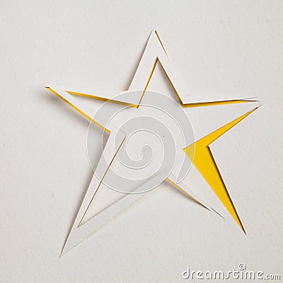 Cutout Star paperwork Stock Photo