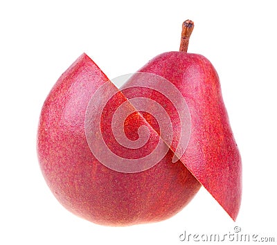 A cutted fresh pear Stock Photo