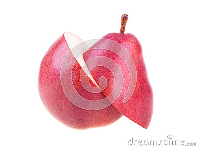 A cutted fresh pear Stock Photo