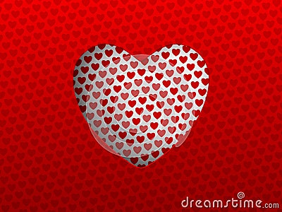 Cutted heart background Vector Illustration