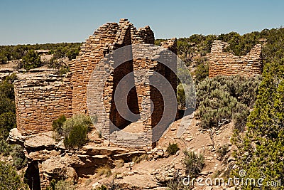 Cutthroat Castle - Hovenweep Stock Photo