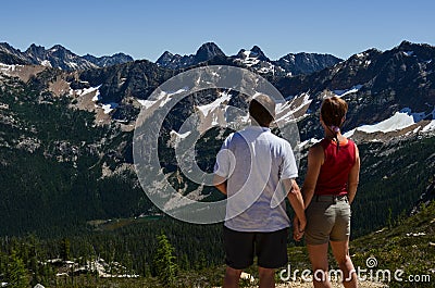 Cutthroat Pass, North Cascades National Park Stock Photo