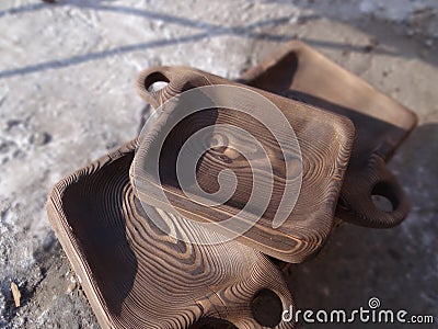 Cutting board Block of wood Stock Photo