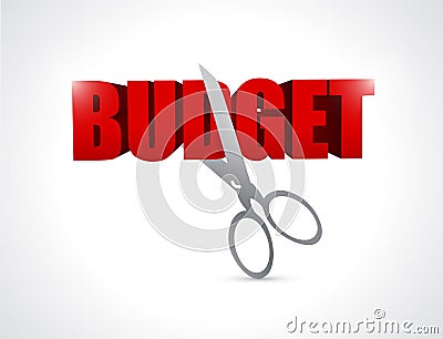Cutting budget. illustration design Cartoon Illustration