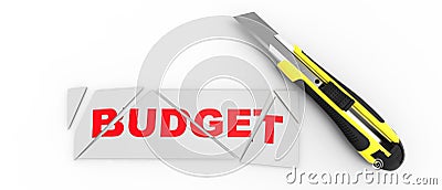 CUTTING BUDGET Stock Photo