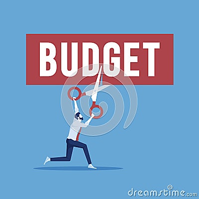 Cutting budget vector concept Vector Illustration