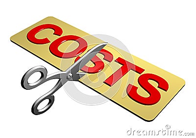 Cutting Costs Stock Photo