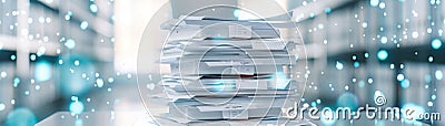 Cutting-edge AI tech for data extraction and intelligent retrieval from documents. Stock Photo