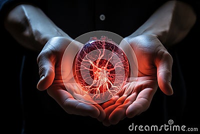 Cutting-edge surgical technologies. transforming lives with donor heart transplantation. Stock Photo
