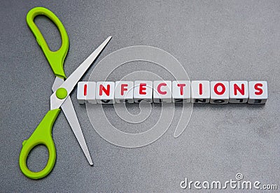 Cutting out infections Stock Photo