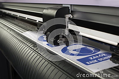 Cutting plotter Stock Photo