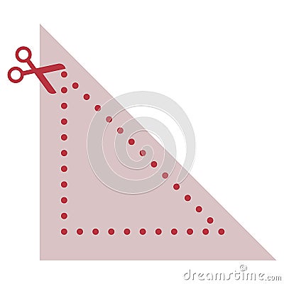 Cutting practice activites right angle shape symbol element for preschool scissors activity for motor skills development Vector Illustration