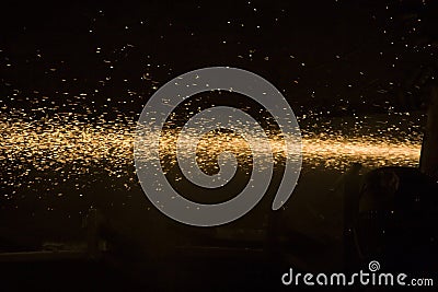 Cutting steel Stock Photo