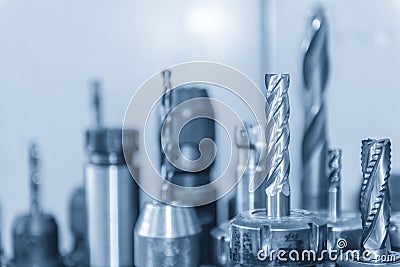 The cutting tool for the CNC machining Stock Photo