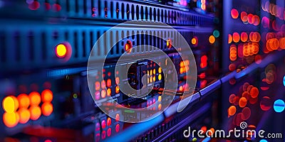 Cuttingedge data backup system with advanced technology for reliable data integrity and recovery. Stock Photo