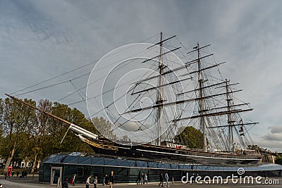 Cutty Sark museum in Greenwich, London, in late October Editorial Stock Photo