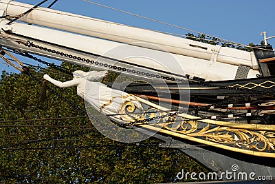 Cutty Sark Tea Clipper at Greenwich, England Editorial Stock Photo