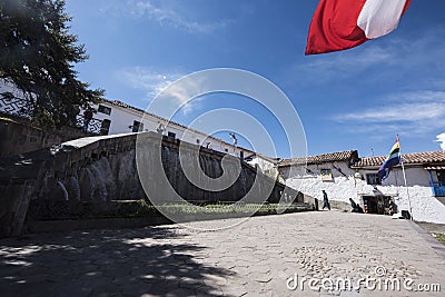 CUSCO PERU ,Inca Empire, the San Blas Neighborhood was known by the local inhabitants as Its beautiful architecture, wather Editorial Stock Photo