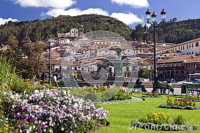 Cuzco - Plaza de Armas - Peru Editorial Stock Photo