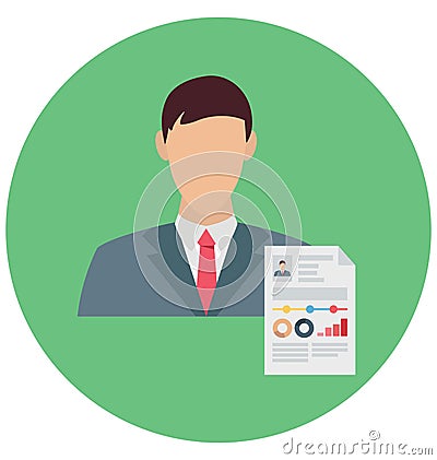 CV Color Isolated Vector Icon That can be easily edit or modified. Vector Illustration