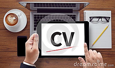 CV - Curriculum Vitae Stock Photo